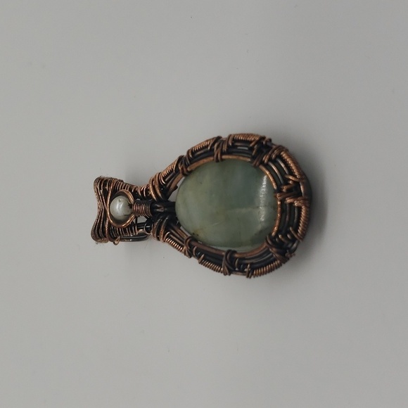 310- Wire wrapped Pendant Necklace Handmade NWT - Picture 3 of 6